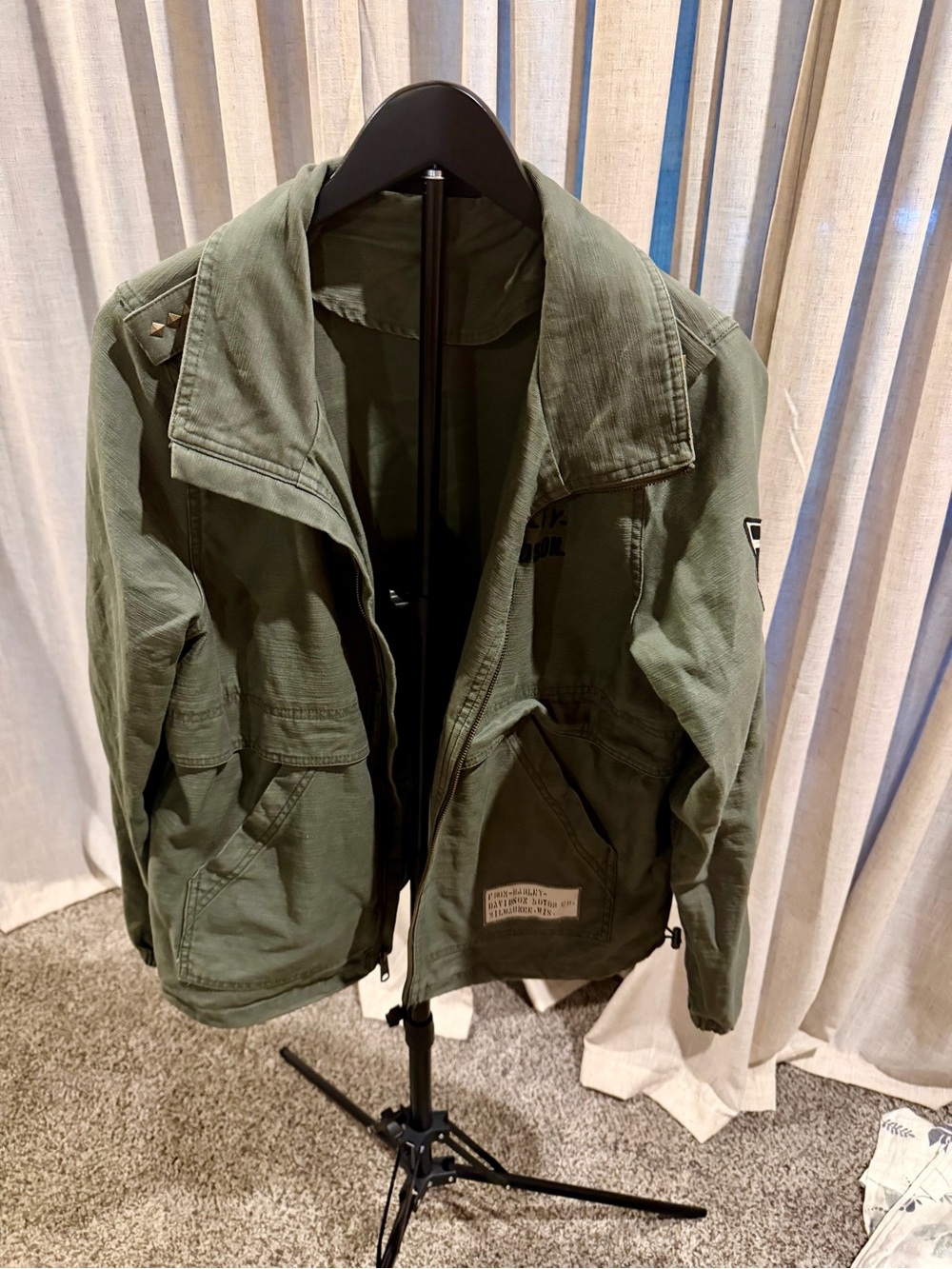 Harley Davidson Women's Green Military-Style Jacket